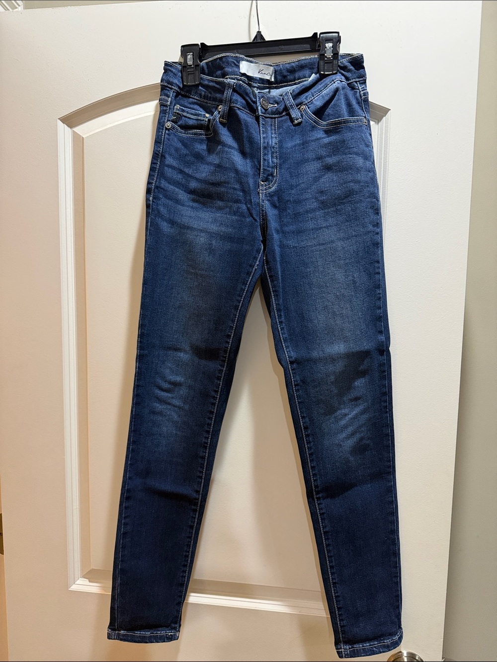 KanCan Women's Skinny Jeans in Dark Blue Wash